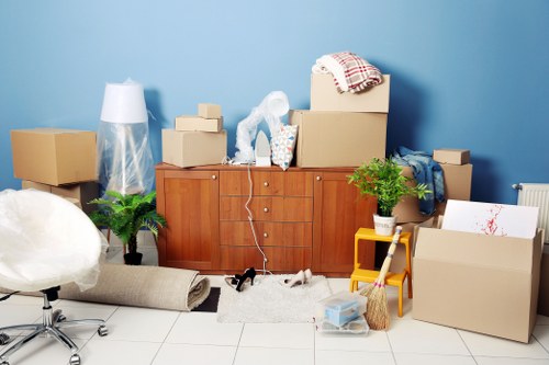 Protected packing and careful handling during a Highbury removal job