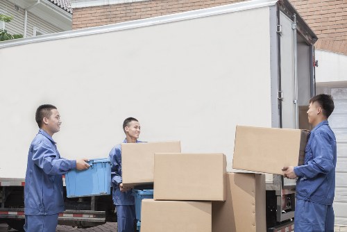 Commercial moving truck used for a business relocation in Highbury