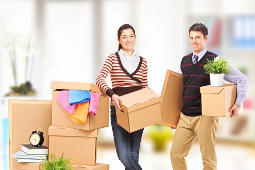 Removal van servicing a residential move near Highbury