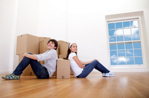 Removal van loading for a short notice move in Highbury